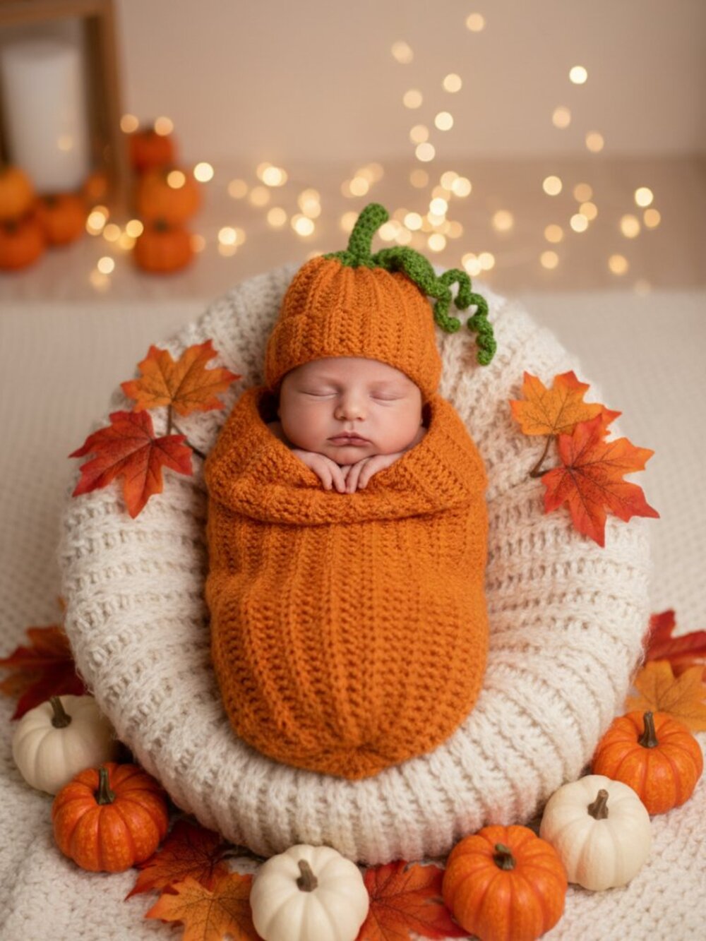 Little Pumpkin Baby Costume Set | Baby's First Halloween Thanksgiving Outfit